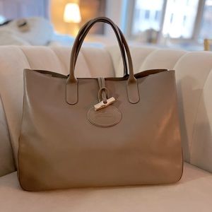 Longchamp Roseau Heritage Leather Tote